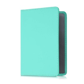 kwmobile Registration and Insurance Holder - Car Document Holder for Vehicle Documents and Cards - PU Leather - Mint
