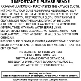 MAIKUNI Kaywos Microfiber Glass Polishing Cloth 5 Pack Eco Friendly Durable 16X15 Inch