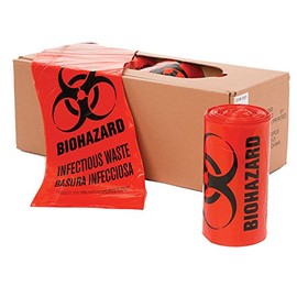 33" x 39" x 1.3mil LLDPE Red Biohazard Bags (200/Case)