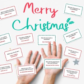 sesameless Christmas Cracker Jokes Christmas Cracker Fillers Pack of 100 Precut Funny Jokes For Kids and Adults Christmas Party Friend Family Gathering