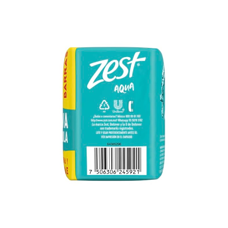 Zest Jabón en Barra Aqua 100 g x 7
