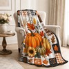 Fall Throw Blanket Soft Cozy Warm Plush Fluffy Fuzzy Fleece