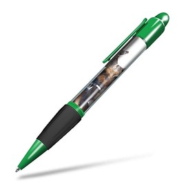 1x Green Ballpoint Pen (Photo Insert) - Horse Racing Jockey Race - Soft Feel Finger Grip, Black Ink #21697