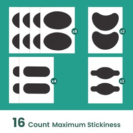 Welnove Moleskin Adhesive Pads for Feet,Blister Bandages for Feet, Mole Skin Patch for Feet Heels, Skin Tape Stickers for Feet - 16 Sheets of 4 Shapes, Black
