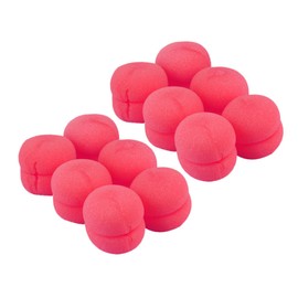 Healeved 12pcs Creative Sponge Curling Balls for Hair Styling Durable Hairdressing Tools No Heat Required for Curls Convenient for Women and Red