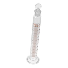 NOLITOY Graduated Measuring Cylinder 1pc Glass Experiment Supply Plug Precise for Home Lab Use