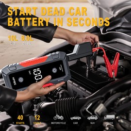 HPBS H50 Jump Starter - 5000A Jump Starter Battery Pack for Up to 10.0L Gas and 8.0L Diesel Engines, 12V Portable Car Battery Jump Starter Box with 3.0" LCD Display