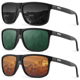 HENGOSEN Sunglasses-for-Men Polarized Mens Sunglasses: Retro Sun glasses with UV Protection for Driving Fishing