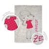 Goldi-Design Certificate Folder Cute Girl White 100% Wool Felt Cover