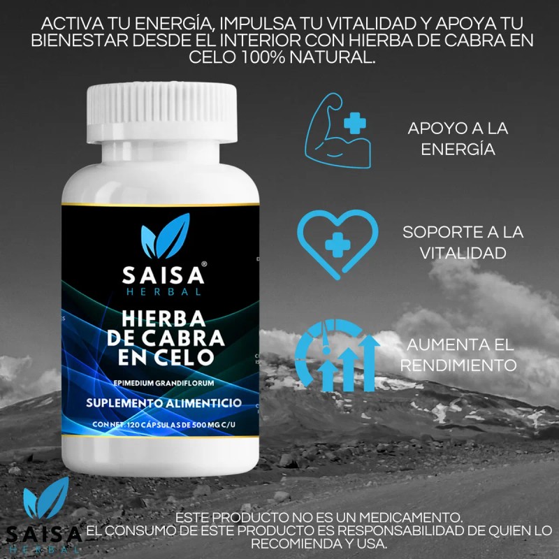 Hierba De Cabra En Celo Saisa 120 Cpsulas 60 G