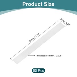 sourcing map 50 Pcs Pure Nickel Sheet, 99.96% Pure Nickel Plate 0.006"x0.24"x2"(0.15x6x50mm) Strip for Electroplating Scientific Lab Industry DIY Craft