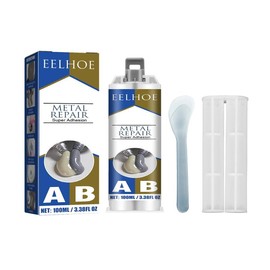 Eelhoe Metal AB Casting Glue Filling Crack Plugging Quick-Drying Crack High Temperature Resistant Welding Metal Repairing Agent - Specifications: 100ml