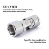 EMENTOL 10PCS 3/8" Drive Universal Joint Socket Set, 6 Point,