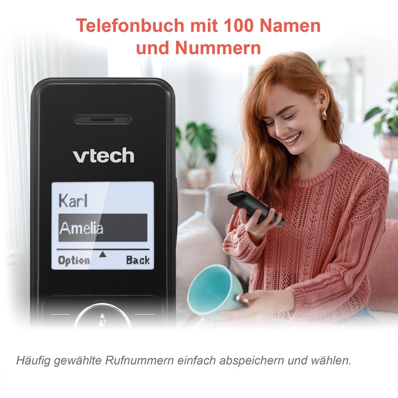 VTech MS3050 DECT Cordless Phone with Answering Machine, Caller Lock,