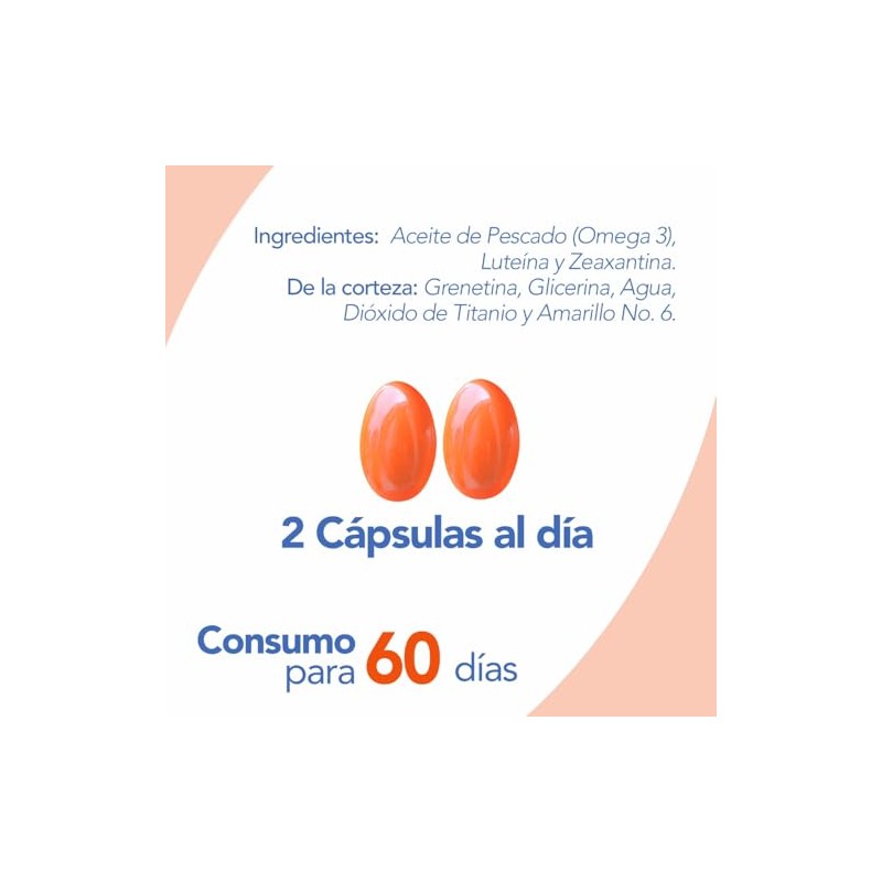 Luteína Zeaxantina Omega Salud Visual Macular 120 Softgels
