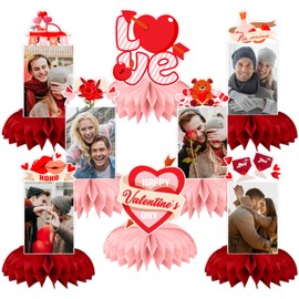 8Pcs Valentines Day Decorations Valentines Day Centerpieces Valentines Day Table Decorations Photo Table Centerpiece for Anniversary Wedding Romantic Decorations Special Night