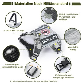 COMSLE Tactical Anti-Pull Dog Harness Small Medium Large Dog