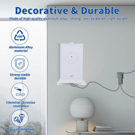 LIOFYN Starlink Ethernet Adapter Mount, Aluminum Anti-Rust Holder Bracket for Starlink Gen 2 Ethernet Adaptor (Silver)