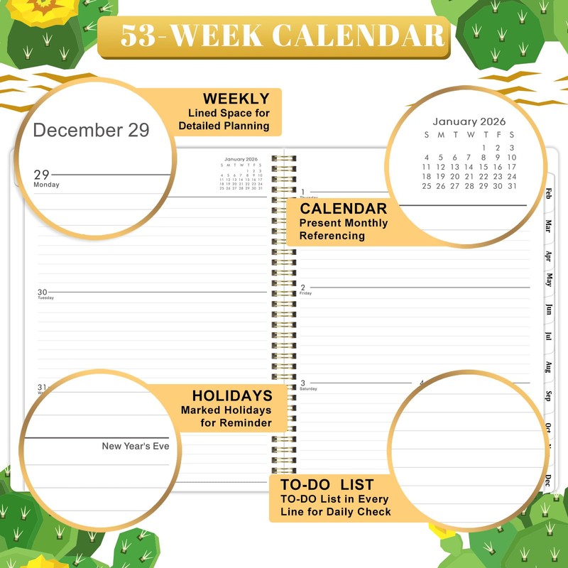 2026 Planner/Calendar - 2026 Planner Weekly and Monthly, 9” ×