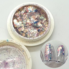Sequin Nail Art Props Pink Glitter Decoration Materials / 스팽글 네일 아트 소품 핑크 글리터 장식 재료