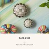 MACKENZIE-CHILDS Petit Four Round Knob, Decorative Drawer Pull Knob, Gray-and-White
