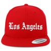 Trendy Apparel Shop Los Angeles City Old English Embroidered Flat