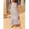 PRETTYGARDEN Womens Dresses 2025 Summer Striped Sleeveless Maxi Dress Casual