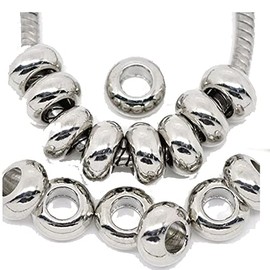 Ten (10) Charm Spacer for European Style Bracelet For Snake Chain Charm Bracelet