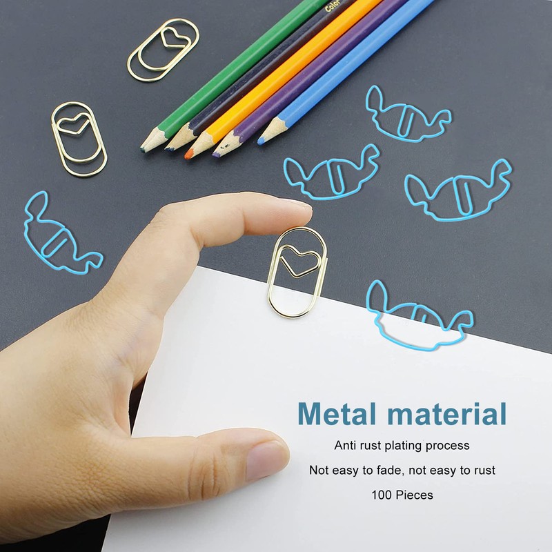 100pcs Paper Clips Increased Slip Resistance Rust Prevention Plating Process