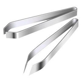 2 Pack Fish Bone Tweezers - Stainless Steel Kitchen Tweezers - Flat and Slant Pliers Remover Tool Suitable for Salmon and Sea Bass Deboning (2 Pack)