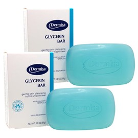 DERMISA BARRA DE JABON DE GLICERINA PARA PIEL NORMAL 85GR 2 PIEZAS