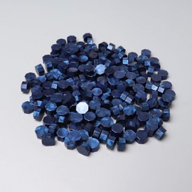 FsAlisa Wax Seal Beads 200pcs Octagon Wax Sealing Beads for Wax Stamp Sealing Perfect for Embellishment of Wedding Invitations, Christmas Cards, Envelopes, Wine Packages (Sea Blue)