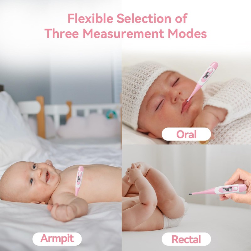 Snomd Clinical Digital Thermometer for Adults and Babies, Oral Armpit