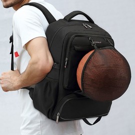 Student backpack, backpack, waterproof backpack, air storage backpack, insulated pocket, waterproof laptop backpack, black men's Black