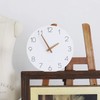 mooas Flatwood Wall Clock, Analog Wall Clock, Silent Non-Ticking 12