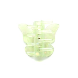 QinGoo Medium Green Butterfly Hair Clip Hair Claw Hair Accessory, Adorable Ladies, Stylish, Firm, Simple, Korean, 1 Piece (2.1 x 1.6 inches (5.4 x 4.2 cm), Green)