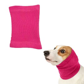 Dog Snood Dog Earmuffs, Bandana, For Winter, Cold Protection, Warm, Neck Scarf, For Cats, Dogs, Quiet Ears, Prevents Ear Stains, Stylish, Dog Clothes, Meals, Walks, Multi Size (Pink, M)