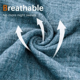 Se Softexly Cotton Muslin Throw Blanket for AdultsBreathab