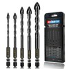 5 Pcs Masonry Concrete Drill Bit Set for Tile Brick