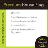 Thin Blue Line Police House Flag Patriotic Emergency Services 28"