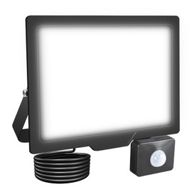 RIGIDON LED Spotlight with Motion Sensor 50 W 5000 LM LED Spotlight Outdoor Spotlight 6000 K Cool White IP66 Waterproof Floodlight Outdoor Light Outdoor Lamp for Garden Garage Courtyards Sports Field