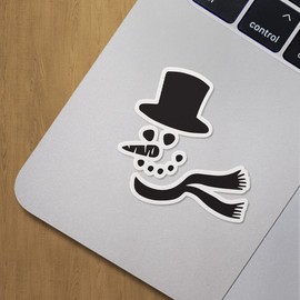Decal Stickers of Snowman Face 1 Premium Indoor (No Waterproof) Vinyl Decal Stickers for Laptop Phone Accessory Helmet Car Window Mug Tuber Cup Door Wall Decoration ANDVER3015470BL