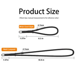 Phone Lanyard Crossbody Strap, Phone Wrist Strap, Anti Theft Phone Strap + 2pcs Patch fit Most Cell Phones (Black)