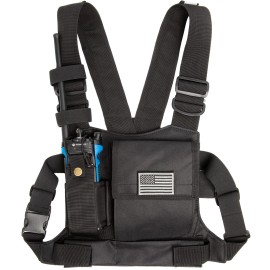 LUITON Radio Chest Harness with Reflective Strips Shoulder Holster Radio Vest Holder...
