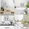 No-Drill 3 Pack 500ml Wall Mounted Soap Dispenser for Bathroom