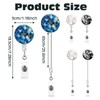 KASESSS 3 Pcs Retractable Badge Holder, Beautiful Retractable Lanyard Clip