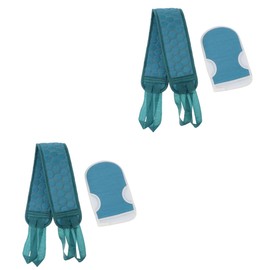 Ipetboom 4pcs Back Scrubber Soft Exfoliating Bath Gloves Massage Brush for Body Scrub for Relaxing Bathing and Skin Care Convenient Hanging Design for Easy Storage