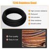 T316 Black 3/16" Stainless Steel Cable, 50ft Wire Rope, 7X19