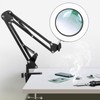 KIRKAS 10X LED Magnifying Lamp with Clamp, Real Glass Lens,