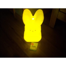 GREENBRIER NEW ADORABLE!! HTF "PEEPS" BLOWMOLD RETRO Light-up Bunny Rabbit 10" TABLE LIGHT